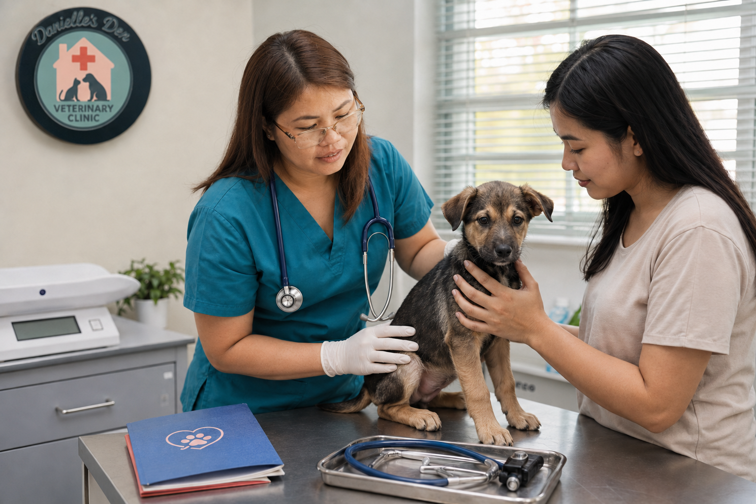 Puppy receiving a routine wellness examination at a veterinary clinic in Polomolok, veterinary clinic Polomolok